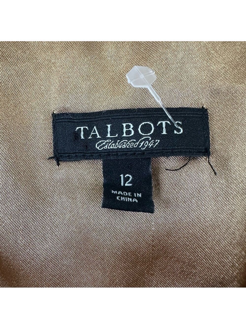 Talbots gold sequin top Womens Size 12 short sleeve Cocktail Party Fancy - Picture 2 of 8